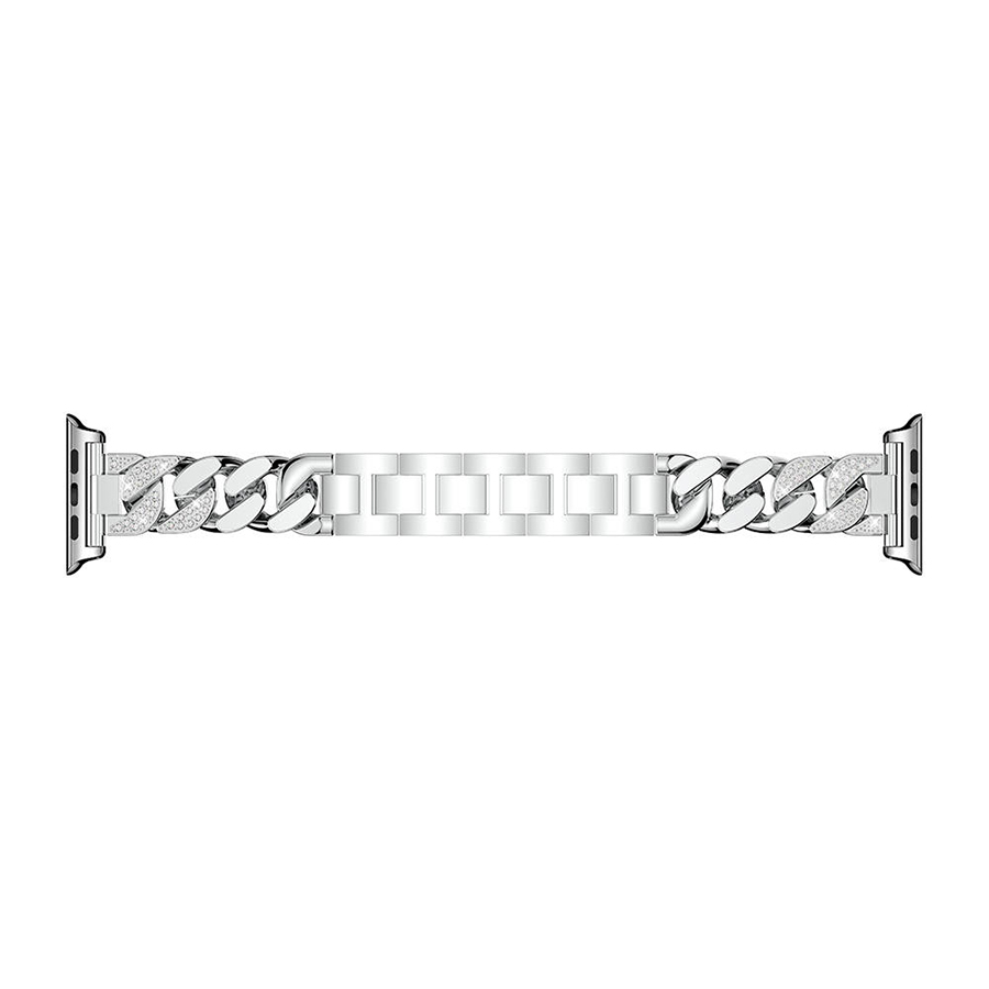 بند کارتیر تک ردیف نگین دار اپل واچ 42-44-45-49 میلی متر Cartier Luxury Band Apple Watch