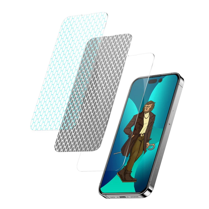 محافظ صفحه نمایش گرین مدل 3D Curved Pro مناسب برای گوشی موبایل اپل iPhone 14 Pro