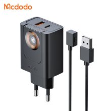 شارژر دیواری ۲ پورت و شارژر وایرلس مک دودو Mcdodo CH-370 توان ۳۰ وات با قابلیت شارژ اپل واچ