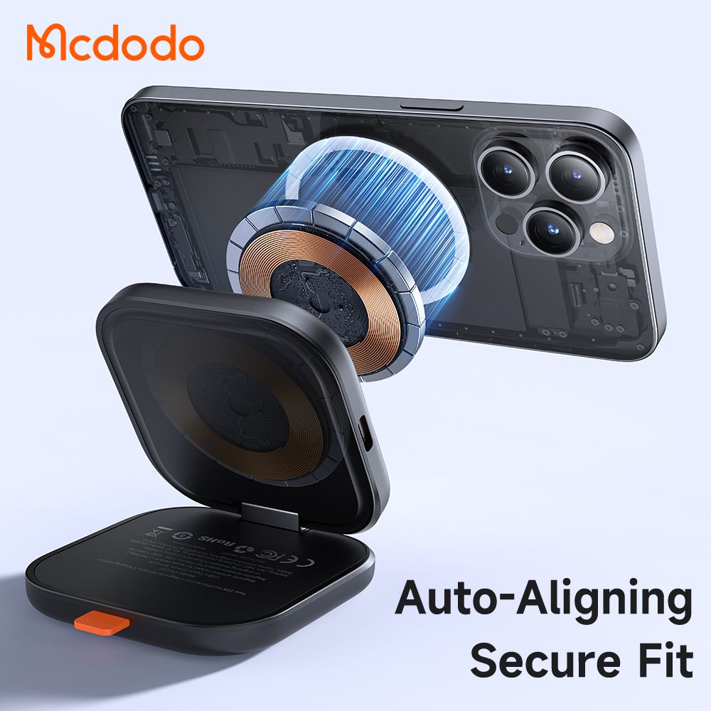 شارژر وایرلس تاشو 2 کاره مک دودو Mcdodo CH-2160 توان 15 وات بهمراه کابل شارژ