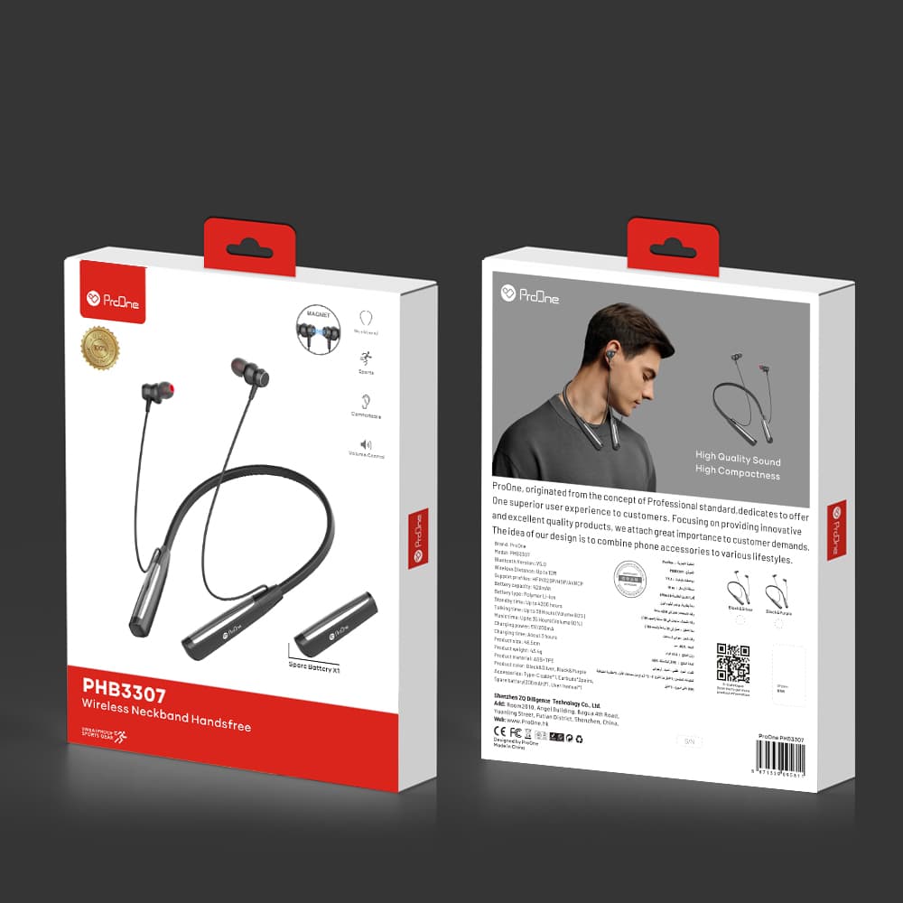 هندزفری بلوتوثی گردنی پرووان مدل PHB3307