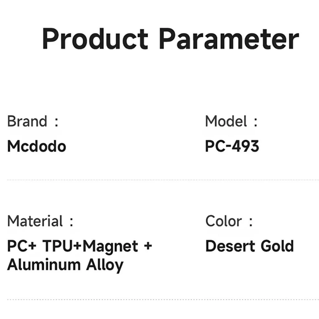 قاب مگ سیف حلقه انگشتی آیفون 16 پرومکس مک دودو PC-4935