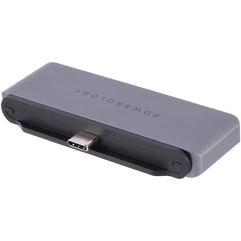 هاب تایپ سی 4 پورت پاورولوژی Powerology 4in1 USB-C HUB P41PACHGY