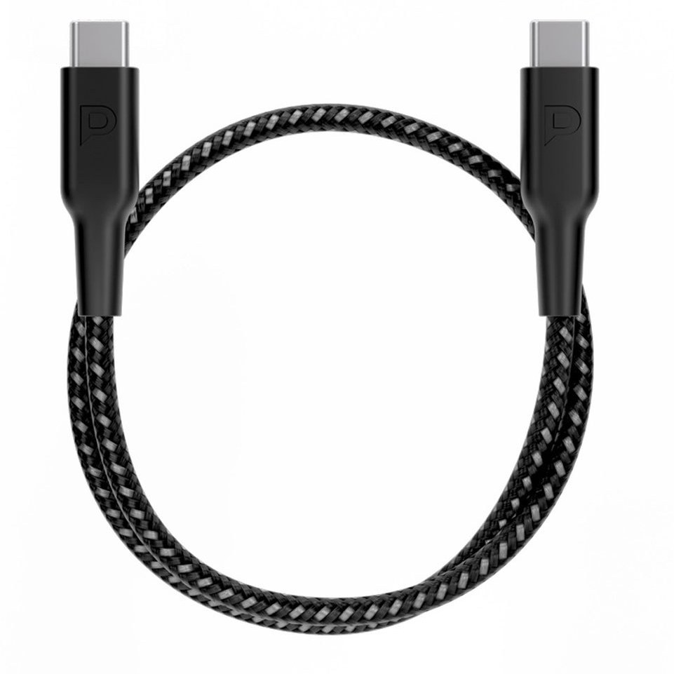 کابل دو سر تایپ سی 60 واتی 30 سانت پاورولوژی Powerology Braided Data Cable PCAB008
