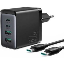 آداپتور شارژ 4 پورت 67 وات با کابل جویروم JOYROOM JR-TCG02 GaN Ultra 67W