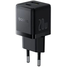 آداپتور شارژ دیواری 20 وات دو پورت بیسوس BASEUS Palm USB+Type-C Dual Port CCZC20UE