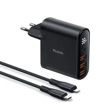 آداپتور چهار پورت چندکاره 33 وات مک دودو Mcdodo 4-PORT OUTPUT DIGITAL DISPLAY CHARGE C CH-2252 همراه با کابل