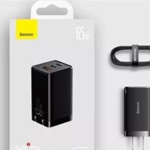 آداپتور دیواری سه پورت بیسوس Baseus GaN 5 Pro Fast Charging 65W CN CCGP120002