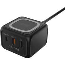 شارژر وایرلس رومیزی 3 پورت 30 وات پرودو Porodo Triple Ports Fast Wireless Charger FWCH005