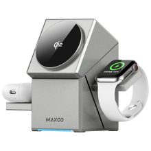 شارژر وایرلس مگنتی 3 کاره مکس کو Maxco Geometry 3in1 Wireless Charger MW11