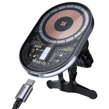 هولدر و شارژ وایرلس مگنتی مک دودو Mcdodo Transparent Magnetic Wireless Charging Car mount CH-2340