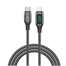 کابل تبدیل USB-C به لایتنینگ رسی مدل RTC-P10CL طول 1 متر (RECCI RTC P10CL PD 20W FAST CHARGING CABLE)