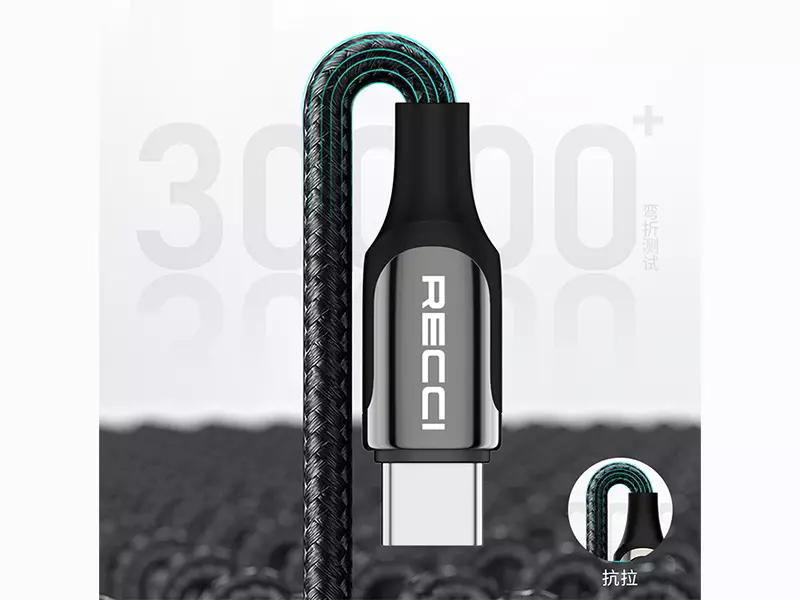 کابل تبدیل USB-C به لایتنینگ رسی مدل RTC-P10CL طول 1 متر (RECCI RTC P10CL PD 20W FAST CHARGING CABLE)