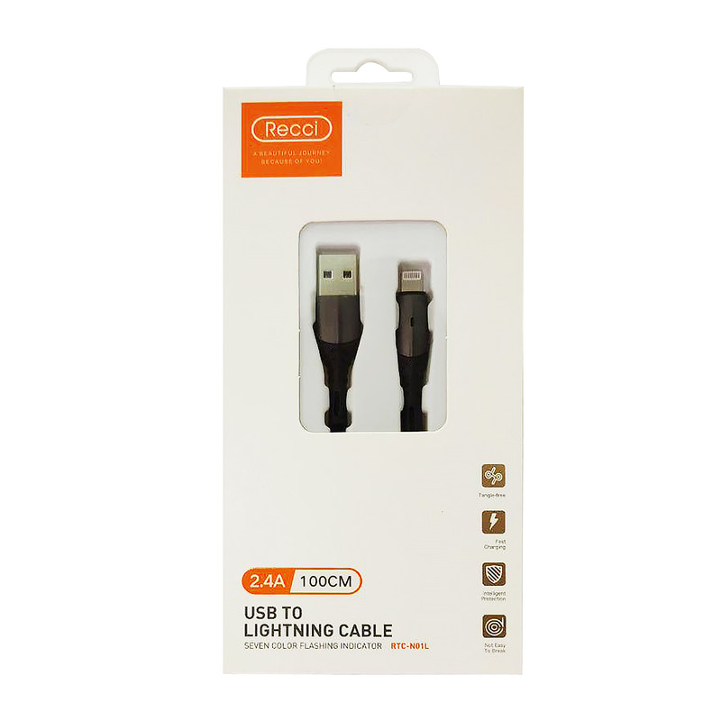 کابل تبدیل USB به لایتنینگ رسی مدل RTC-N01L طول 1 متر