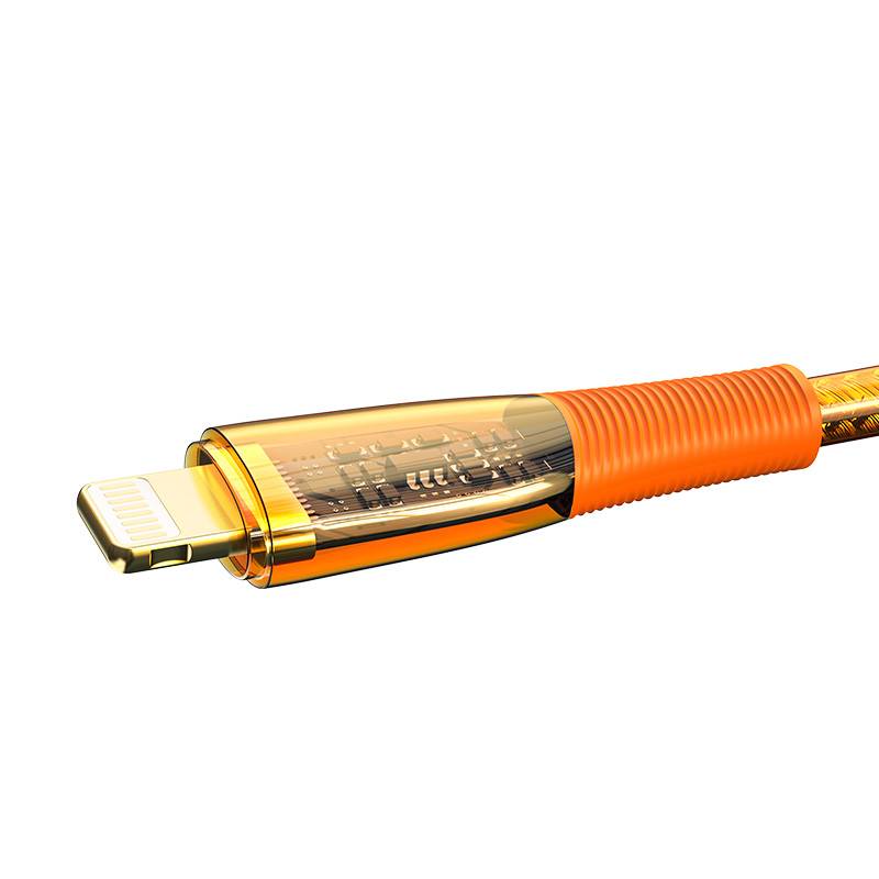 کابل تبدیل USB-C به لایتنینگ رسی مدل RTC-P19CL طول 1.5 متر (Recci Data Cable Amber USB-C to Lightning PD 20W 150cm RTC-P19CL)