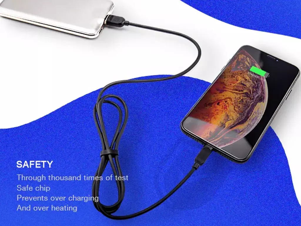 کابل تبدیل USB به microUSB رسی مدل RCM-P100 طول 1 متر (Recci RCT-P100 Micro USB Cable 100 cm)