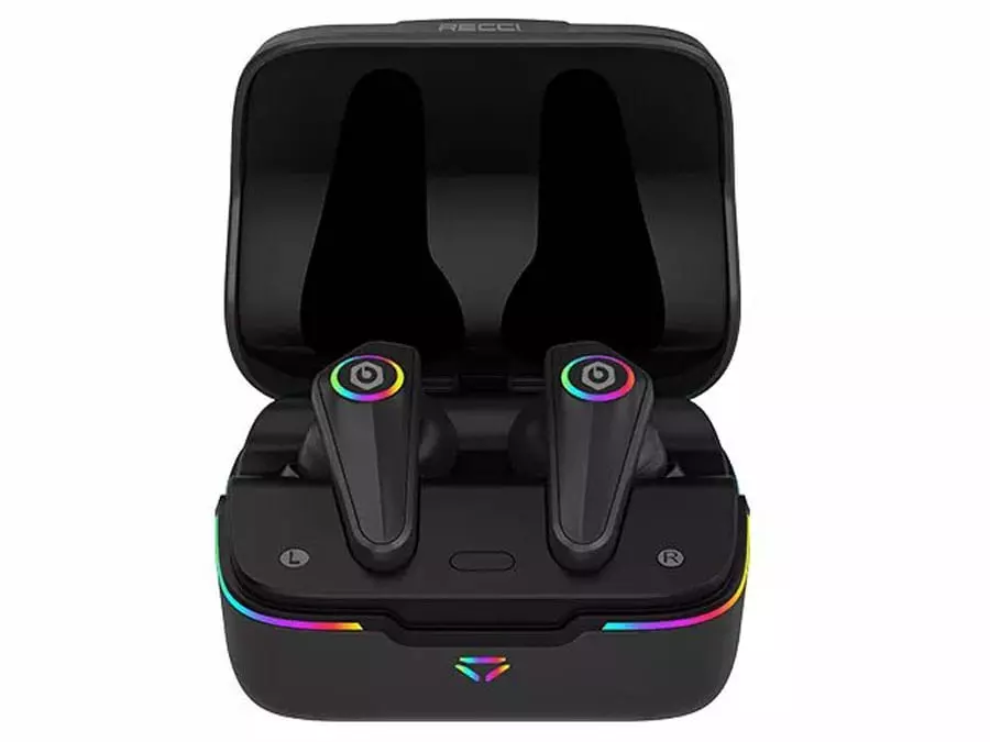 هندزفری مخصوص بازی بلوتوثی (بی سیم) رسی مدل REP-W37 Armour یا Recci MechWarrior TWS Earbuds ENC Edition