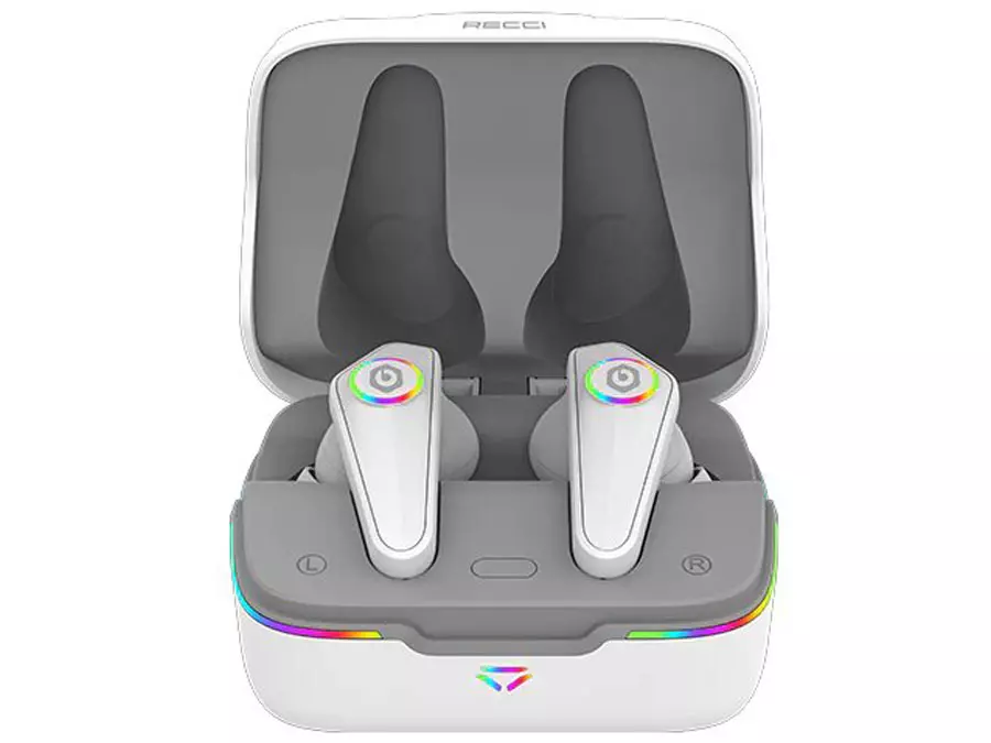 هندزفری مخصوص بازی بلوتوثی (بی سیم) رسی مدل REP-W37 Armour یا Recci MechWarrior TWS Earbuds ENC Edition