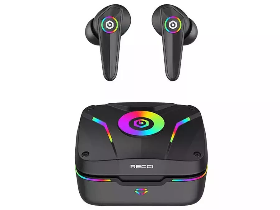 هندزفری مخصوص بازی بلوتوثی (بی سیم) رسی مدل REP-W37 Armour یا Recci MechWarrior TWS Earbuds ENC Edition