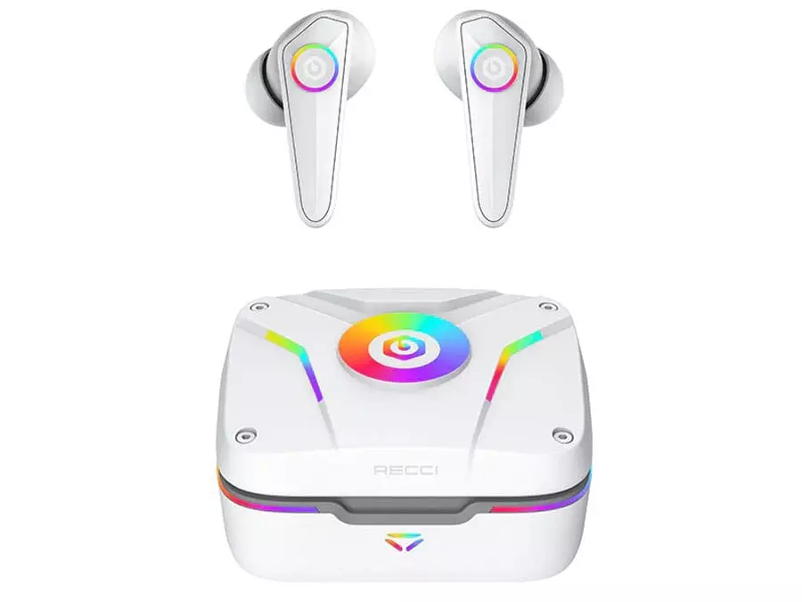 هندزفری مخصوص بازی بلوتوثی (بی سیم) رسی مدل REP-W37 Armour یا Recci MechWarrior TWS Earbuds ENC Edition