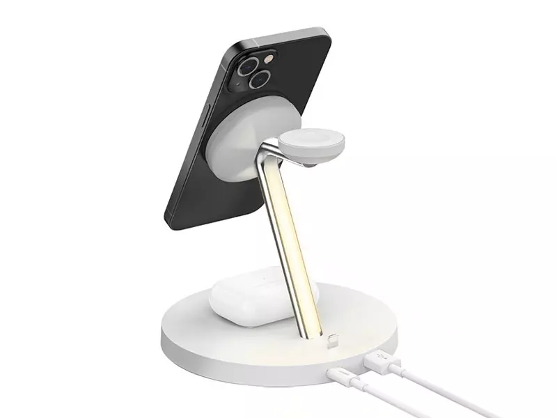 پایه نگهدارنده و شارژر بی سیم گوشی موبایل مدل RCW-26 رسی (RECCI RCW-26 15W 5 IN 1 Magnetic WIRELESS CHARGER STAND)