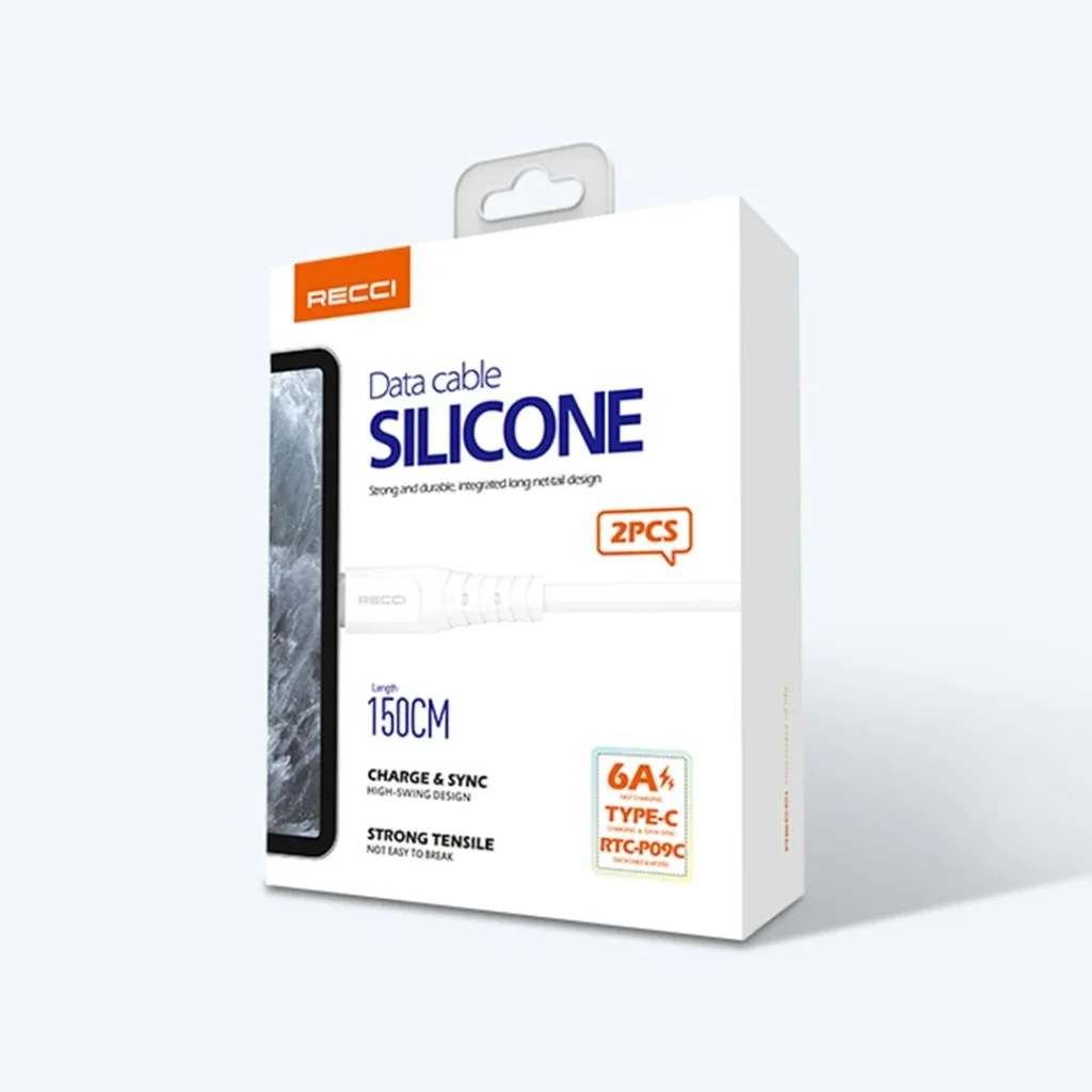 کابل تبدیل USB به USB-C رسی مدل RTC-P09C طول 1.5 متر (Recci Cable RTC-P09C)