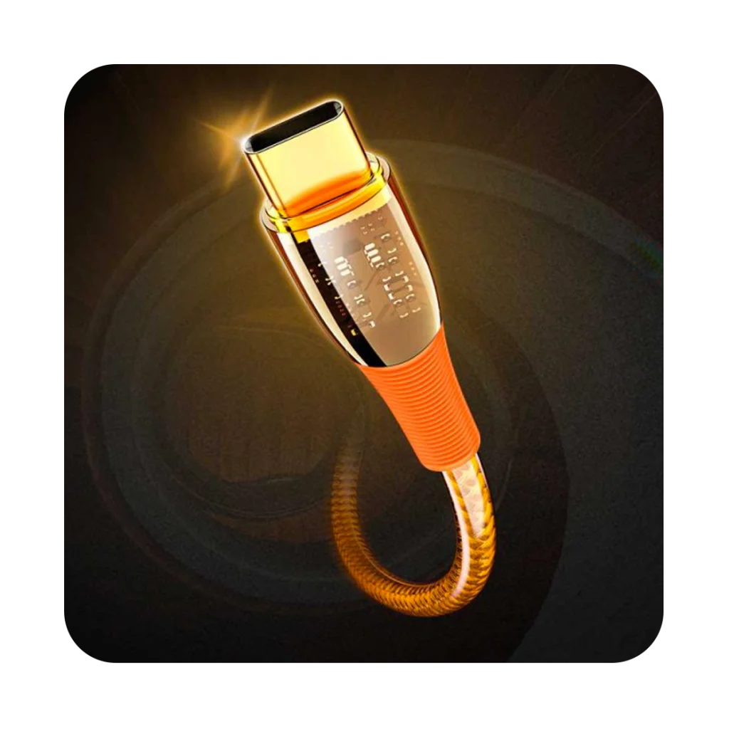کابل تبدیل USB-C به USB-C رسی مدل RTC-P19CC طول 1.5 متر (Recci Data Cable Amber USB-C PD 20W 150cm RTC-P19CC)