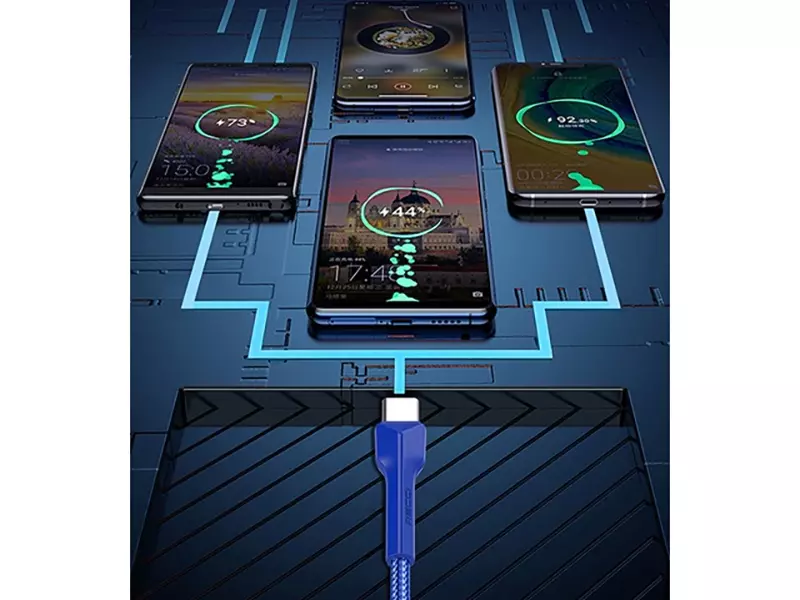کابل تبدیل USB به USB-C رسی مدل RTC-N24C طول 1.5 متر (Recci RTC-N24C data cable Fast charge Type-C to USB 1.5M)