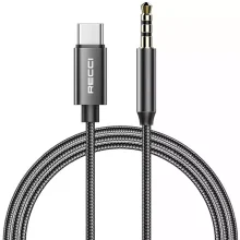 کابل انتقال صدا 3.5 میلی متری به usb-c رسی مدل RH03 طول 1 متر (Recci RH03 Type C to 3.5mm Aux Audio Cable 1M)