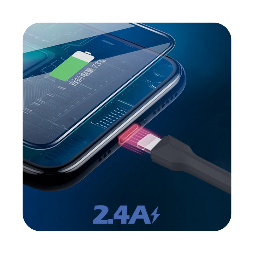 کابل تبدیل USB به لایتنینگ رسی مدل RTC-N24L طول 1.5 متر (Recci RTC-N24L Lightning Fast Charging Data Cable)