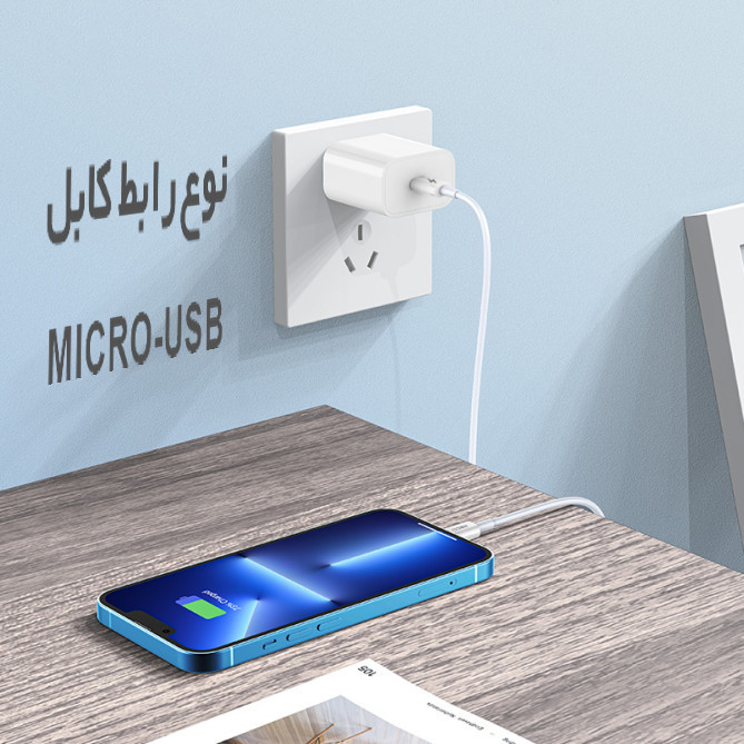 کابل تبدیل USB به MICROUSB رسی مدل RS06M طول 1 متر (Recci Cable RS06M)