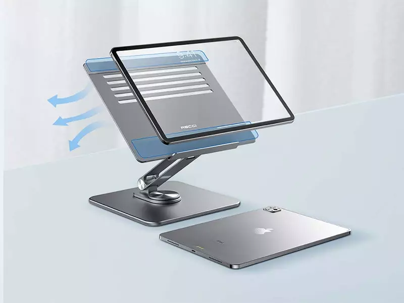 پایه نگهدارنده لپ تاپ RHO-M17 رسی (Recci RHO-M17 Multi Angle Laptop Stand)