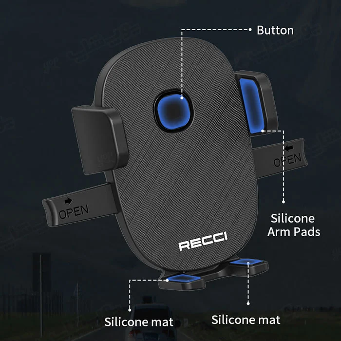 پایه نگهدارنده گوشی موبایل RHO-C29 رسی (Recci RHO-C29 Multi-Function Car Holder)