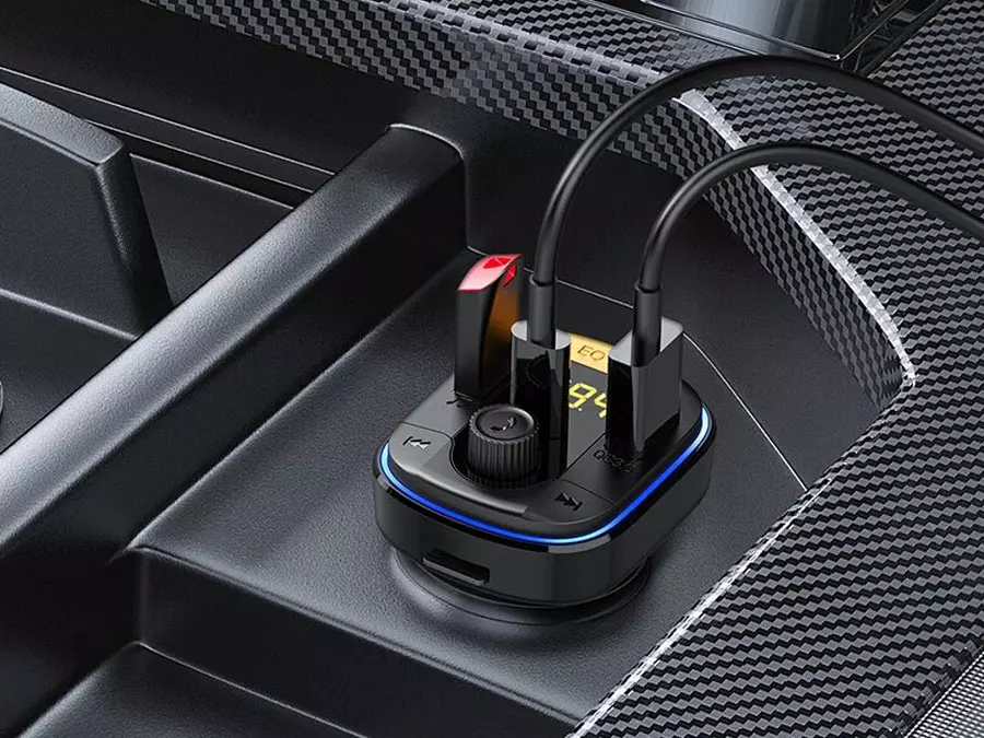 شارژر فندکی و گیرنده بلوتوث RQ01 رسی (Recci RQ01 multifunctional wireless car MP3 player Bluetooth)