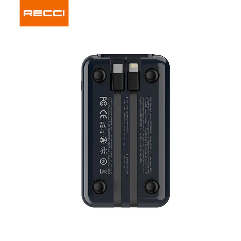 پاوربانک رسی مدل RPB-P18 ظرفیت 10000 میلی آمپر ساعت (Recci PD 20W + 22.5W Magnetic Wireless Power Bank 10000mAh RPB-P18)