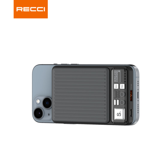 پاوربانک رسی مدل RPB-W18 ظرفیت 10000 میلی آمپر ساعت (RECCI RPB-W18 10000mAh power bank magnetic charging astro boy)
