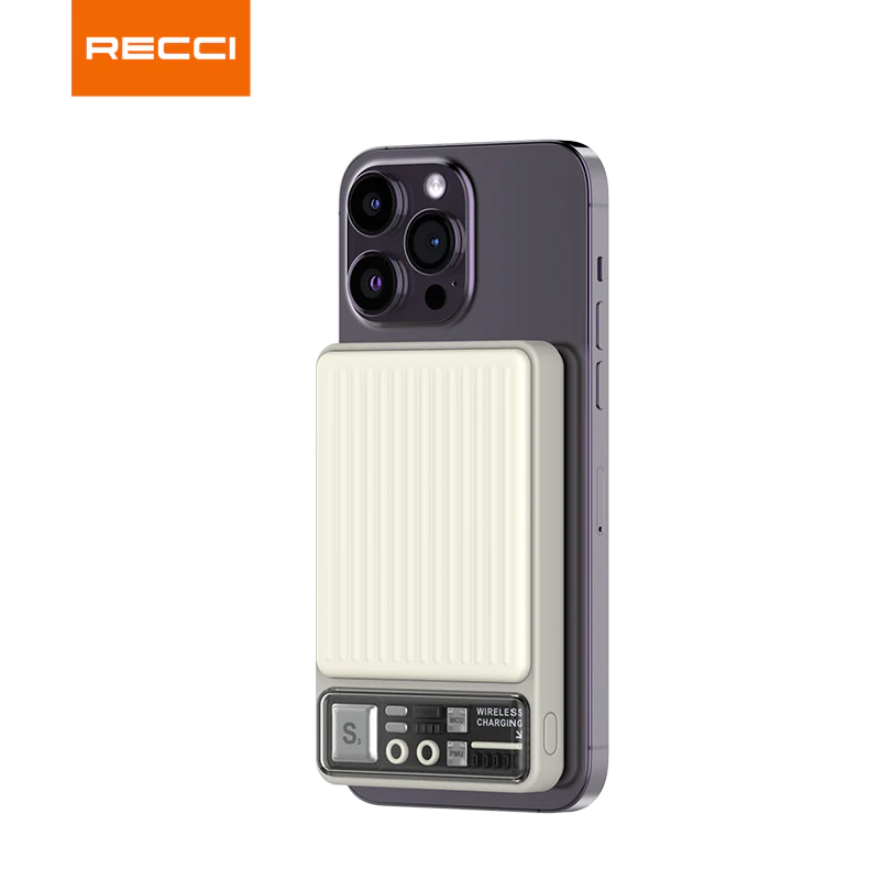 پاوربانک رسی مدل RPB-W18 ظرفیت 10000 میلی آمپر ساعت (RECCI RPB-W18 10000mAh power bank magnetic charging astro boy)