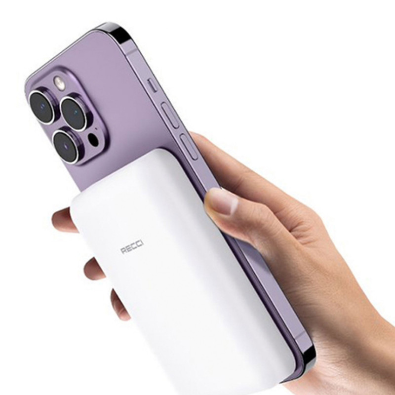 پاوربانک رسی مدل RPB-W09 ظرفیت 10000 میلی آمپر ساعت (Recci Wireless Magnet Power Bank 10000mah RPB-W09)