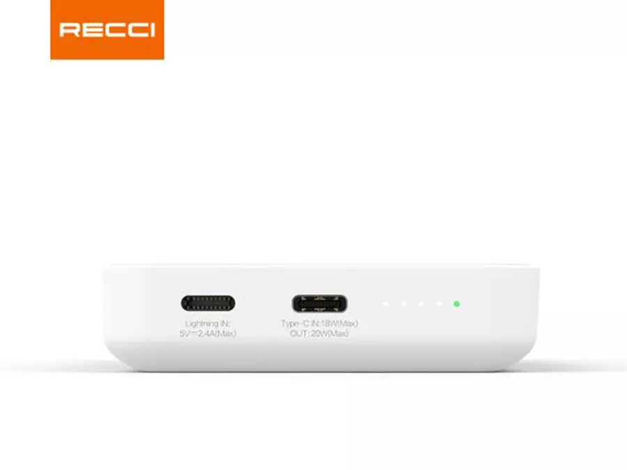 پاوربانک رسی مدل RPB-W09 ظرفیت 10000 میلی آمپر ساعت (Recci Wireless Magnet Power Bank 10000mah RPB-W09)