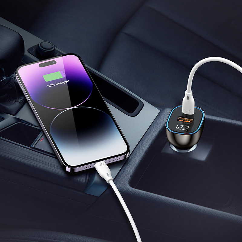 شارژر فندکی 95 وات  RCC-N21 رسی (Recci RCC-N21 Journey Transparent Design Car Charger)
