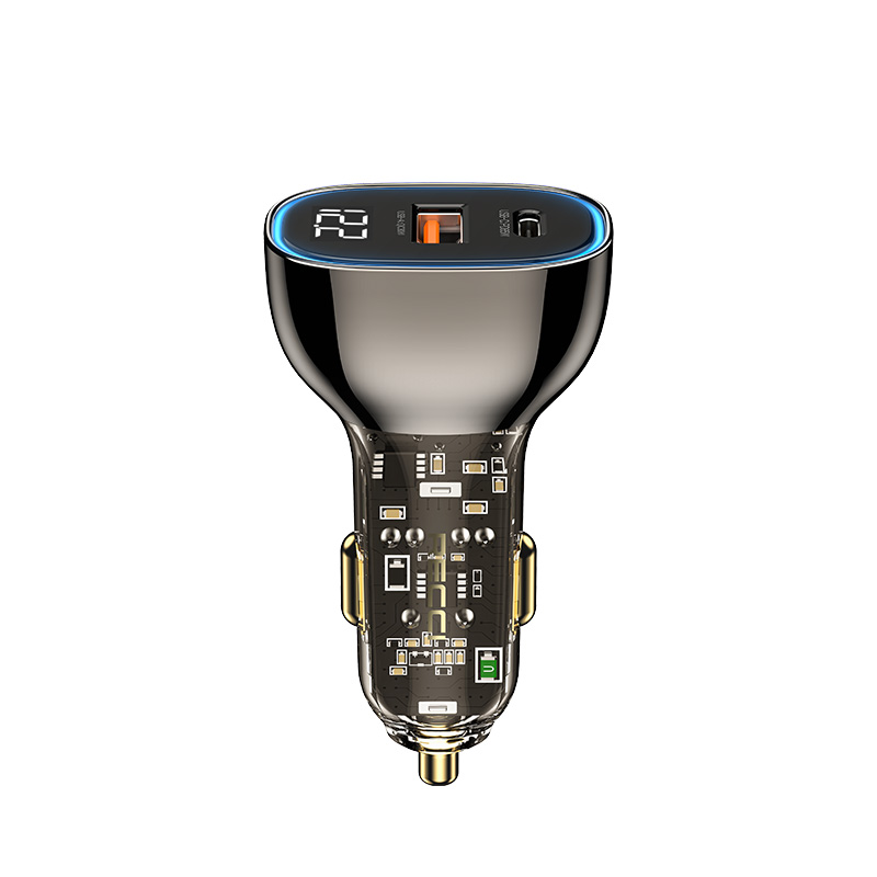 شارژر فندکی 95 وات  RCC-N21 رسی (Recci RCC-N21 Journey Transparent Design Car Charger)