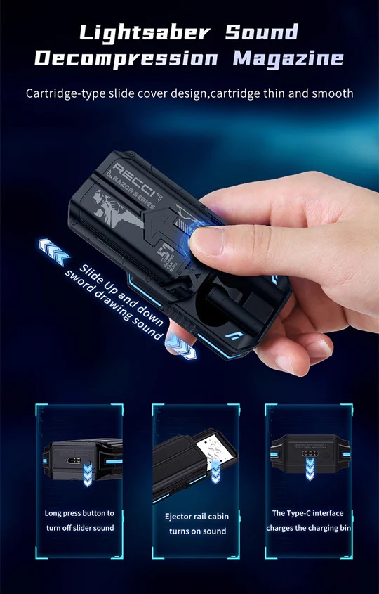 هندزفری بلوتوثی REP-W51 رسی (Recci REP-W51 RAZOR earphones Sliding cover design)