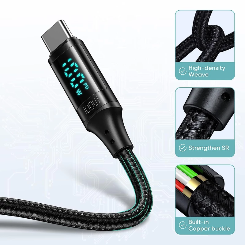 کابل USB-C مک دودو مدل Digital HD 100W PD Fast Charge طول 1.2 متر CA-8820