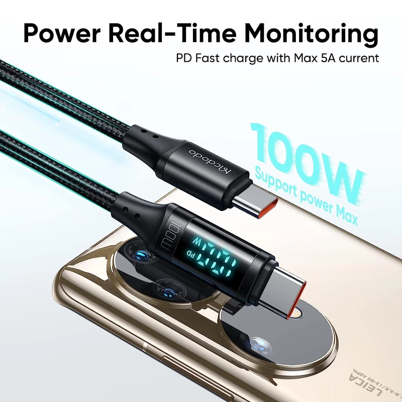 کابل USB-C مک دودو مدل Digital HD 100W PD Fast Charge طول 1.2 متر CA-8820