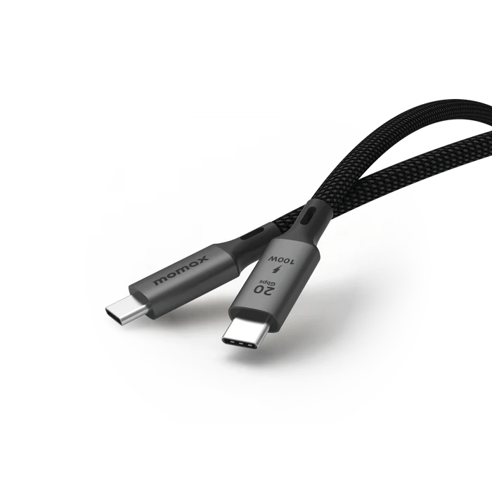 کابل انتقال دیتا تایپ سی به تایپ سی Elite | USB-C to USB-C Braided Cable 100W (Support USB3.2 - 2m) مومکس (momax)