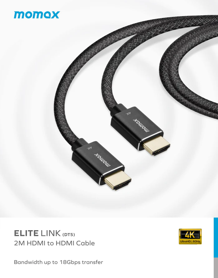 کابل اچ دی ام آی EliteLink | HDMI 2.0 Braided Cable (2m) مومکس (momax)