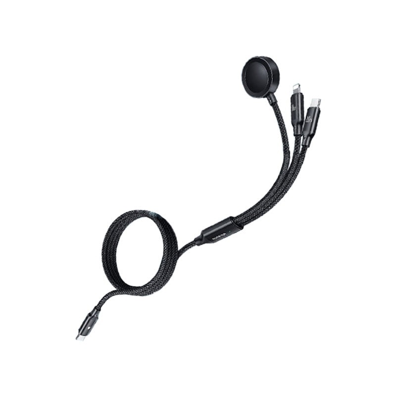 کابل شارژ چندسر 3 کاره 100 واتی میکرو اپل واچ+لایتنینگ+تایپ سی مک دودو مدل CA-4940