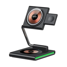 استند شارژ بیسیم چند کاره Maxco مدل MW07 ا Maxco 3-in-1 Foldable Wireless Charger 15W MW07