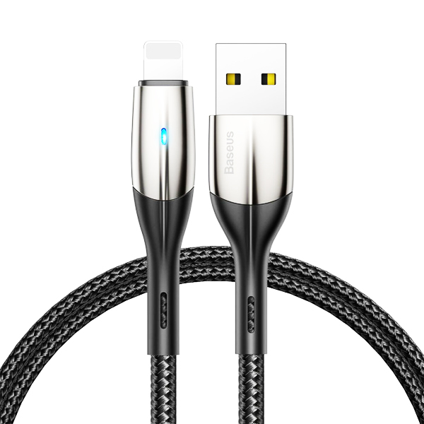 کابل شارژ و انتقال داده USB به لایتنینگ بیسوس مدل Baseus Horizontal CALSP-B01 طول يک متر