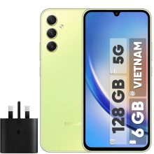 گوشی موبایل سامسونگ مدل Galaxy A34 5G دو سیم کارت ظرفیت 128 گیگابایت و رم 6 گیگابایت به همراه شارژر سامسونگ  – ویتنام